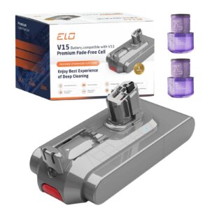 ELO V11 Battery Replacement – Compatible with Dyson V11 Click-in Models, V11 Animal, V11 Torque Drive, V11 Total Clean, V11 Outsize, SV15, SV16, SV22, SV28, SV29 – Part No. 970425-01